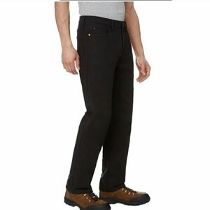 Caterpillar Fleece Lined Work Pants Mens Size: 40x30 Canvas Insulated Black.